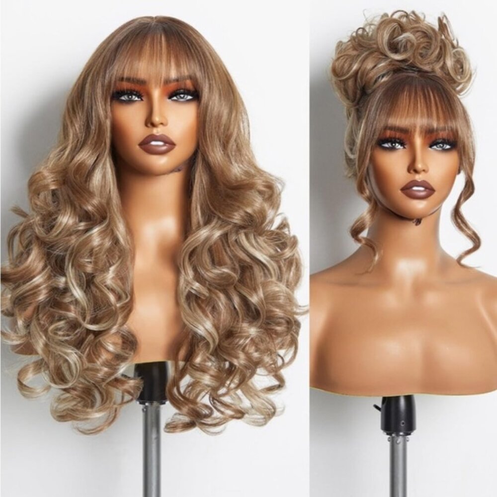 HUMAN HAIR/SYNTHETIC blend 20” body wave wig